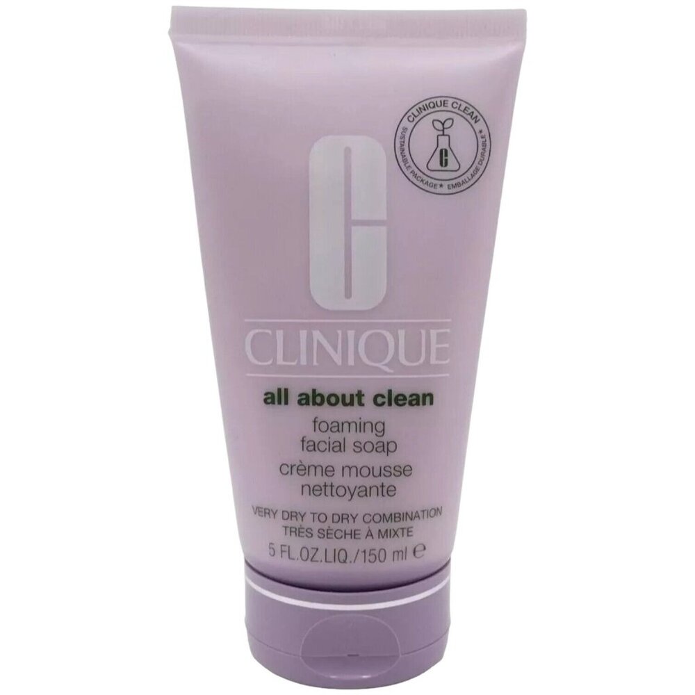 Clinique All About Clean Foaming Facial Soap Cleanser 5oz Very Dry to Dry Combin - Picture 2 of 4
